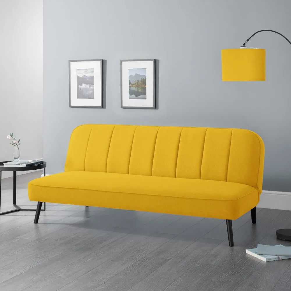 Miro Mustard Fabric Sofa Bed