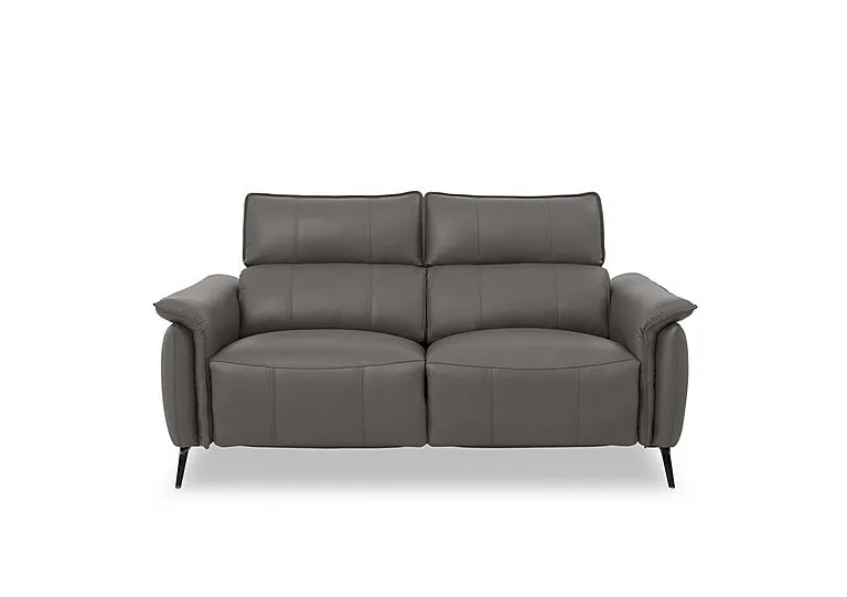 Jude Leather 2 Seater Recliner Sofa with Headrests and Power Lumbar