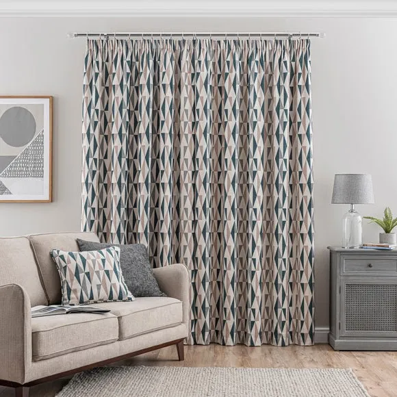 Elements Triangles Pencil Pleat Curtains 4