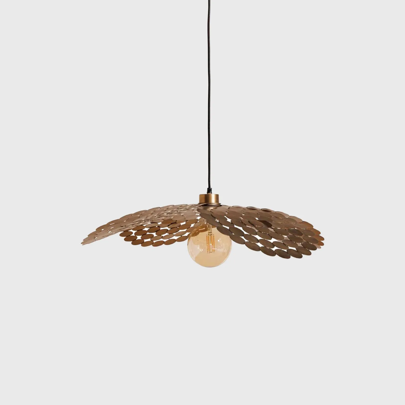 Cut Out Petal Pendant Light, Brown Metal | Barker & Stonehouse