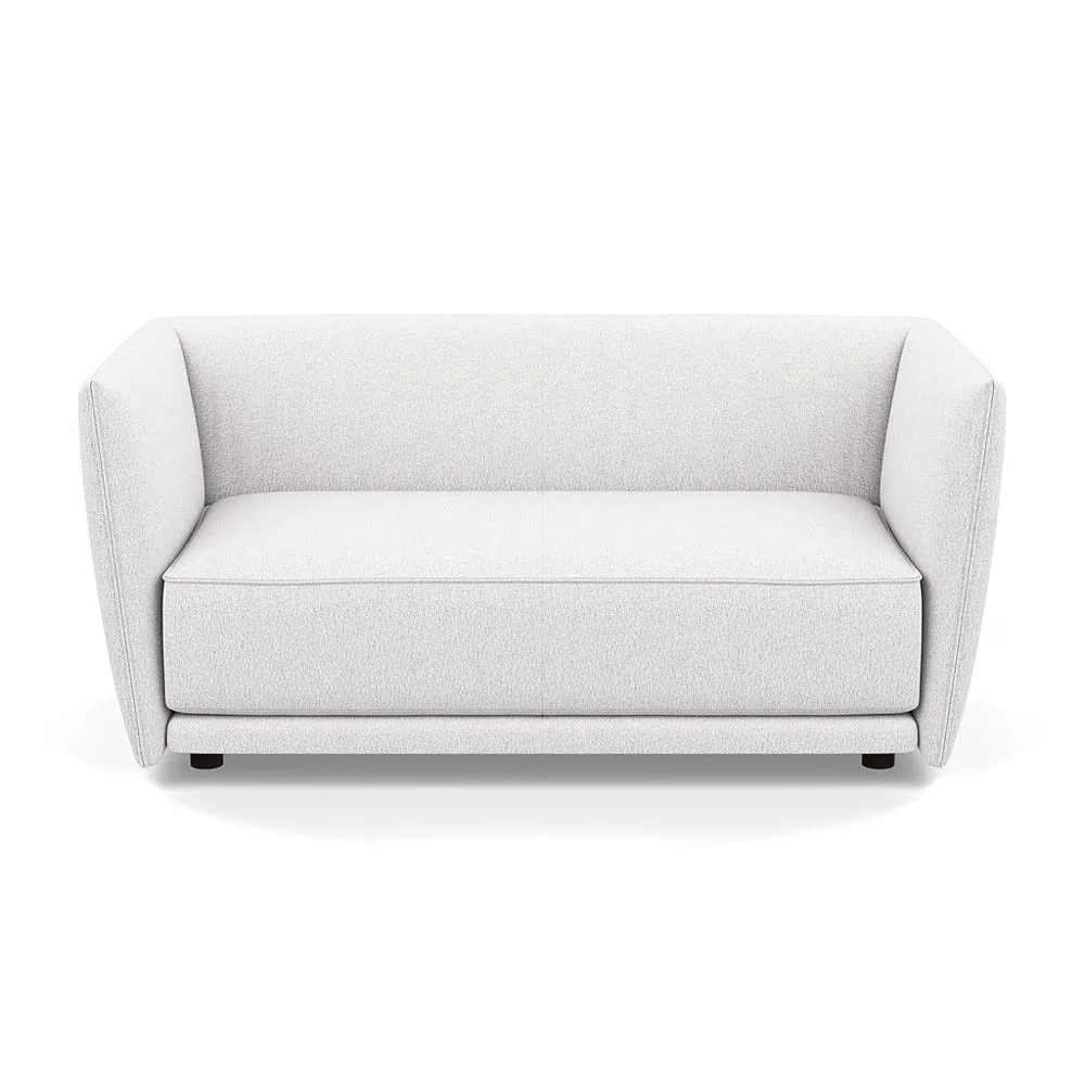 Heal's Valley 2 Seater Sofa Loop Boucle Polar Walnut Stain Feet