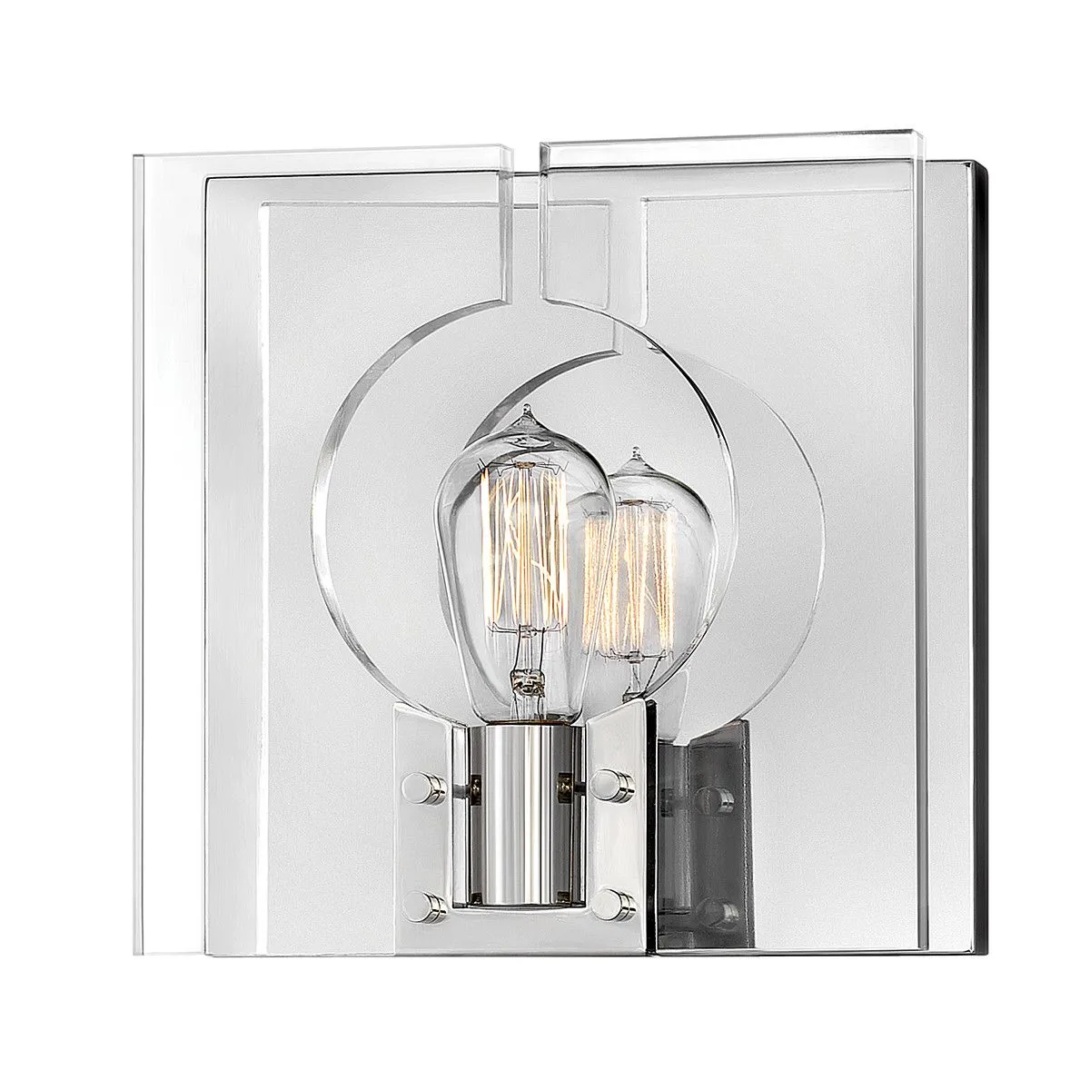 Netlighting Lisa McDennon by Hinkley Ludlow 1 Light Wall Light Polished Nickel in Grey