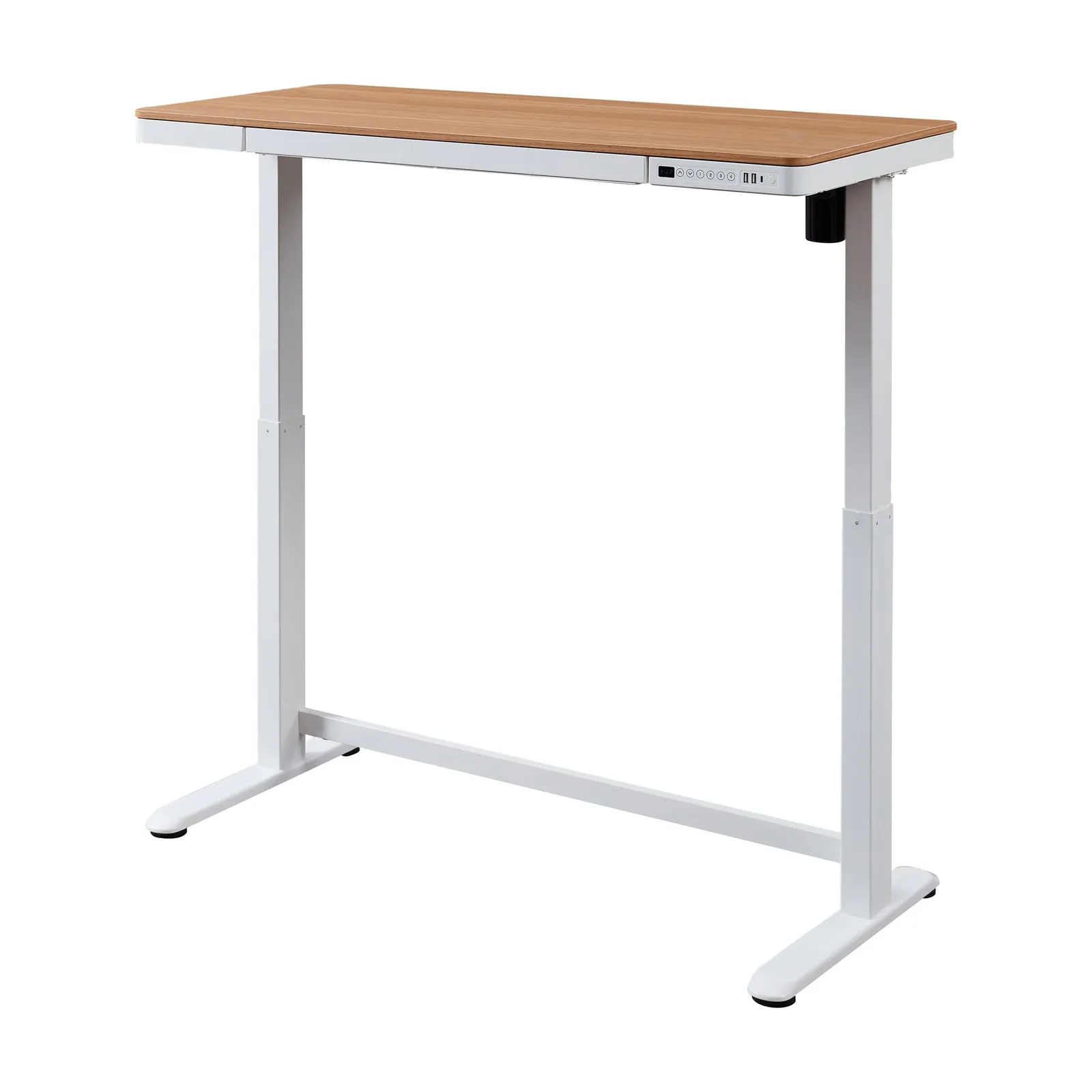 Koble Juno Oak Effect Adjustable Standing Smart Desk White/Brown