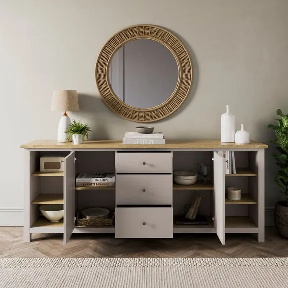 Olney Extra Wide Sideboard, Stone 2