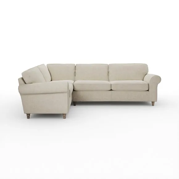 Flori Tonal Plush Chenille Corner Sofa 6