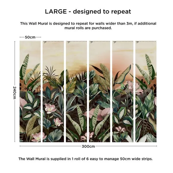 Vintage Jungle Wall Mural 3