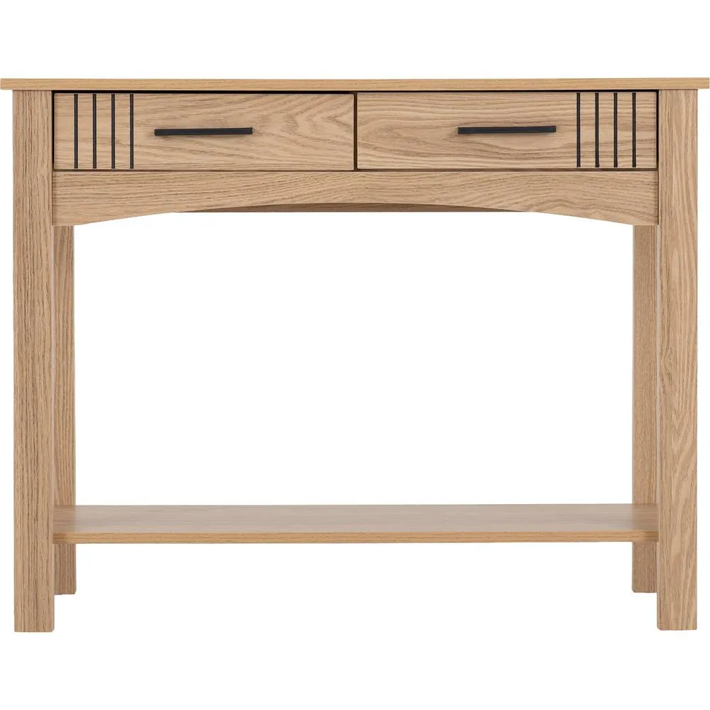 Seconique Tessa 2 Drawer Console Table in Natural 4