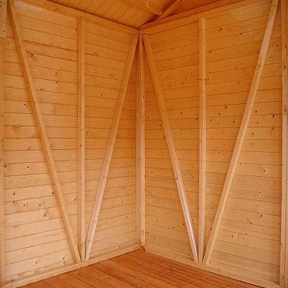 Shires Shiplap Mammoth Loglap 12x30 ft Shed Double Door - Two Opening Window in Brown 5