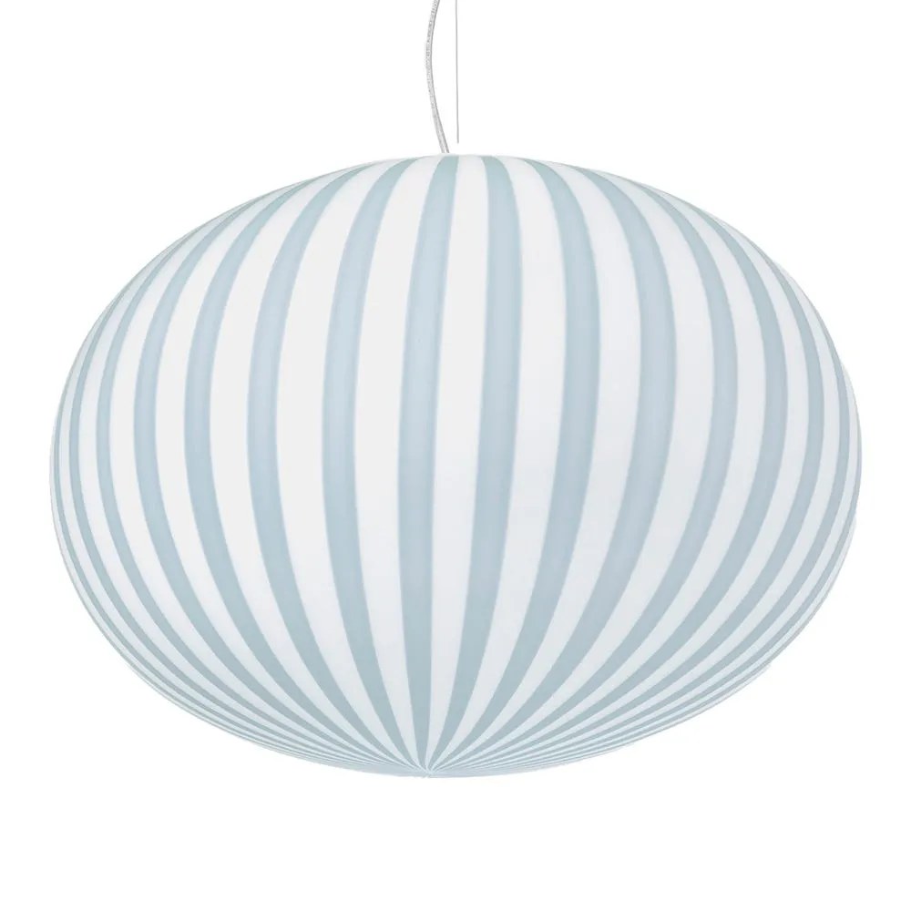 Established & Sons Filigrana S4 Ellipse Pendant Light White/Blue 2