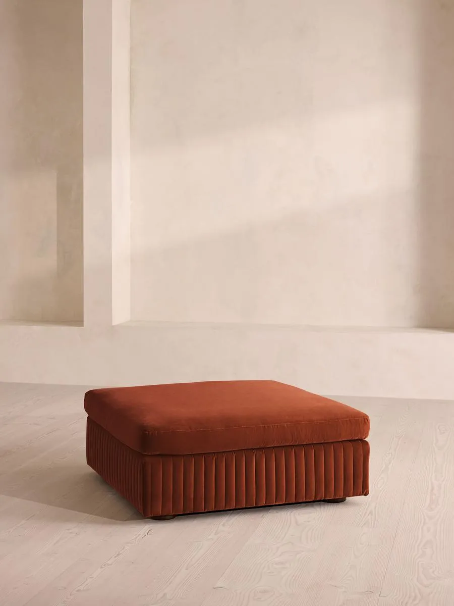 Oona Ottoman, Velvet Rust