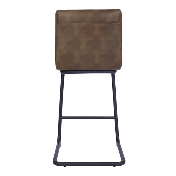 Felix Counter Height Cantilever Bar Stool, Faux Leather 6