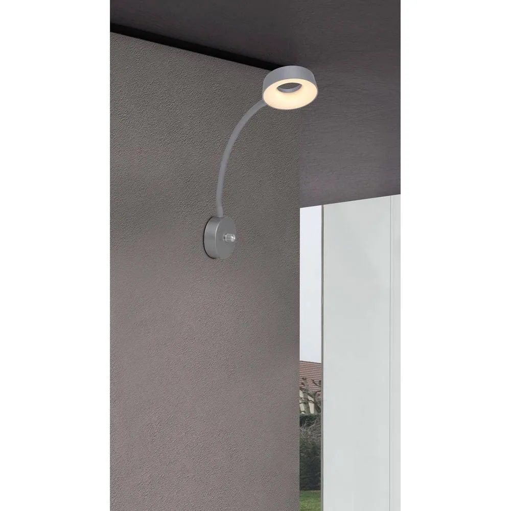 Netlighting Lehovo Reading Wall Light Silver Colored LED Dimmable 3000K 6