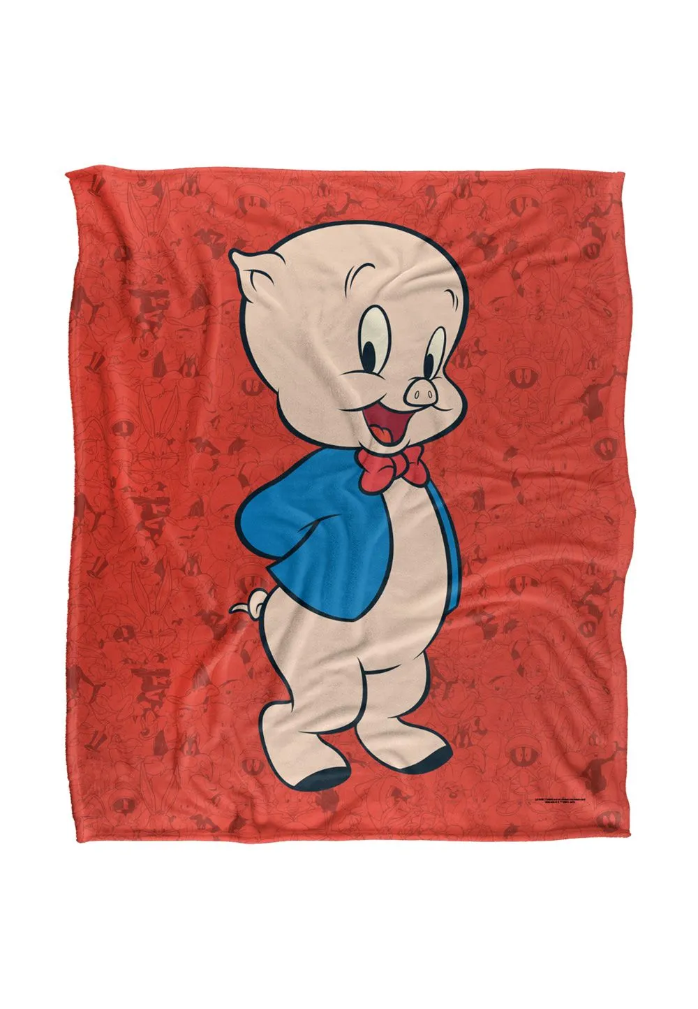 Looney Tunes Porky Pig Character Silky Touch Super Soft Throw Blanket 152 X 127 cm in White