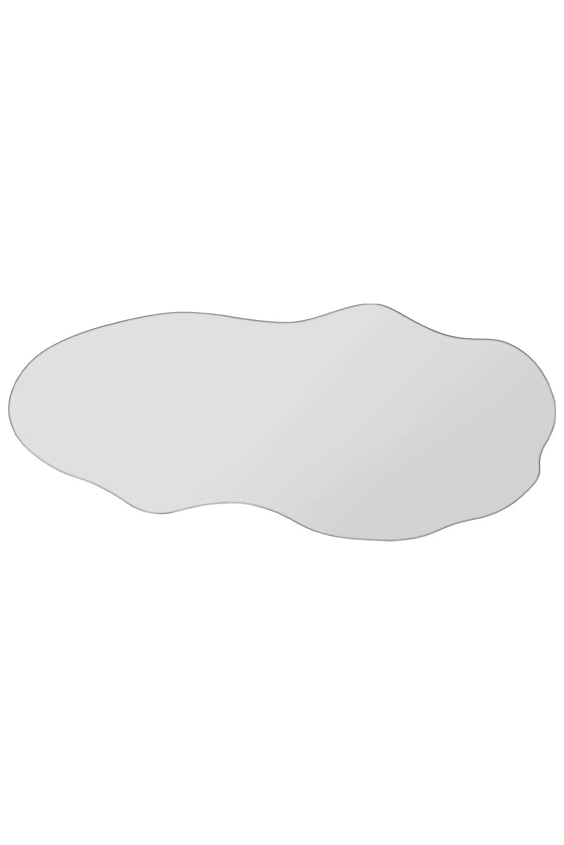 MirrorOutlet The Lacuna - Frameless Pond Wall Mirror 63" X 28" (160CM X 70CM) in Silver 5