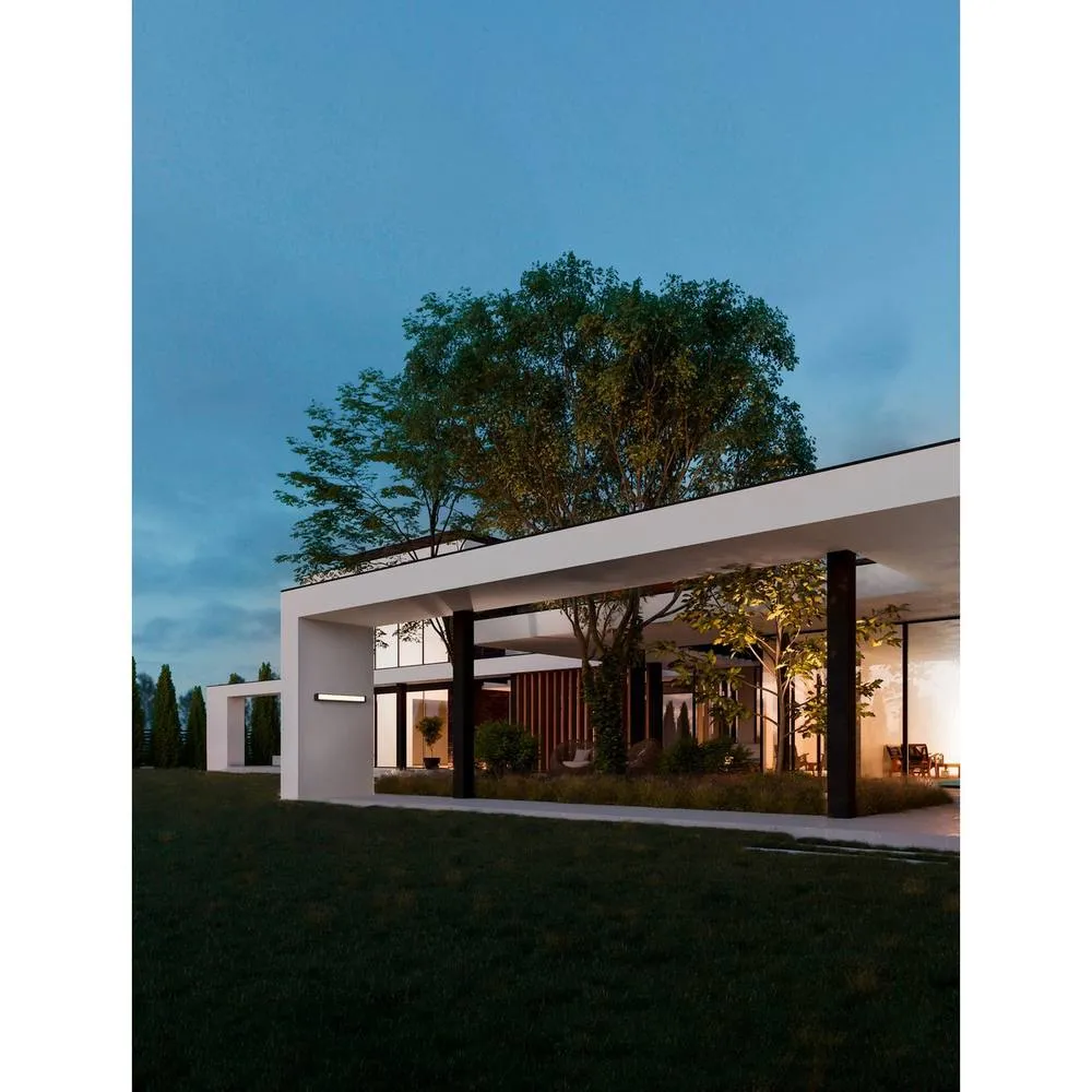 Netlighting Nova Outdoor Flush Wall Lamp Dark Anthracite LED 21W 974lm IP65 3000K in Grey 2