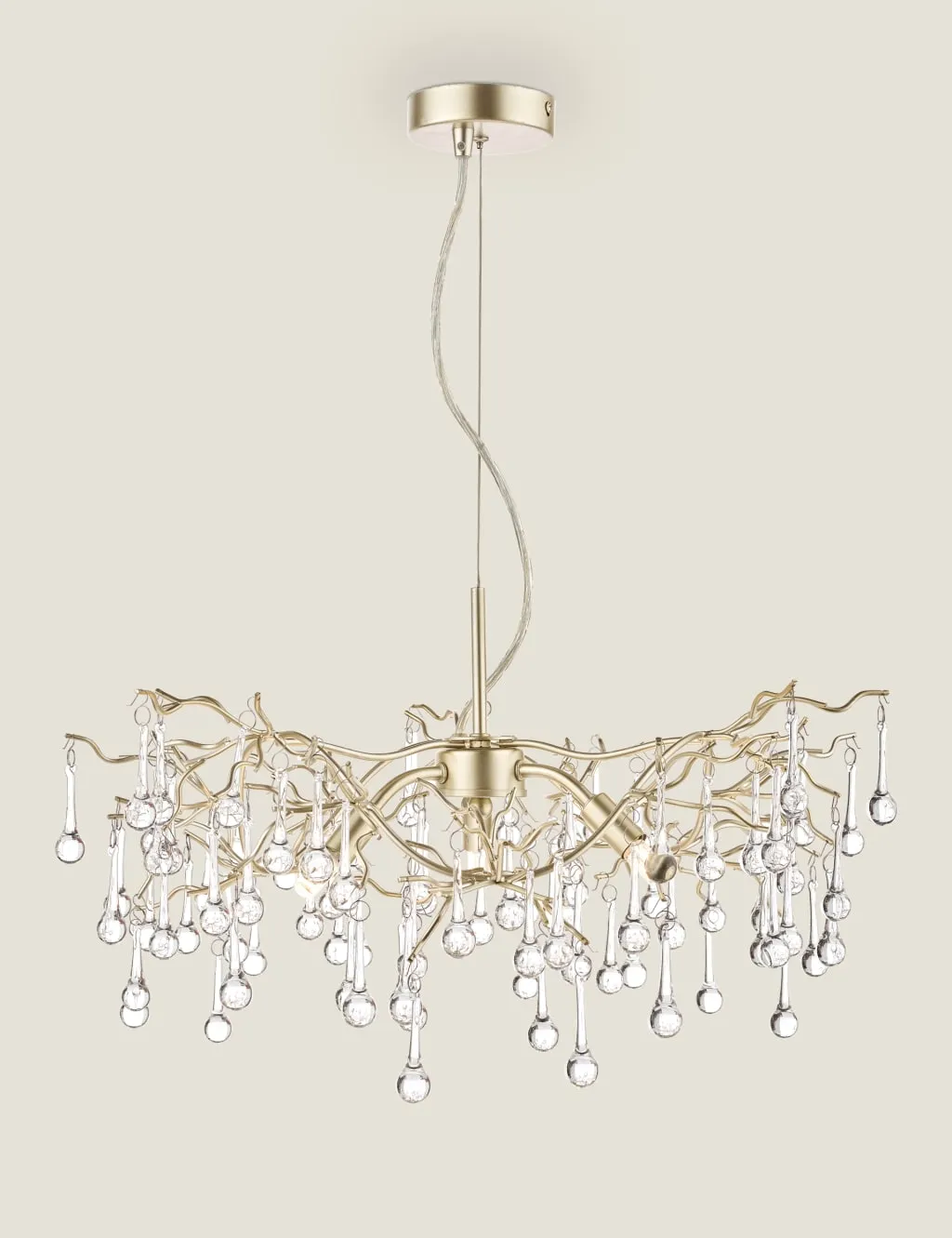 Laura Ashley Willow Pendant Light Champagne