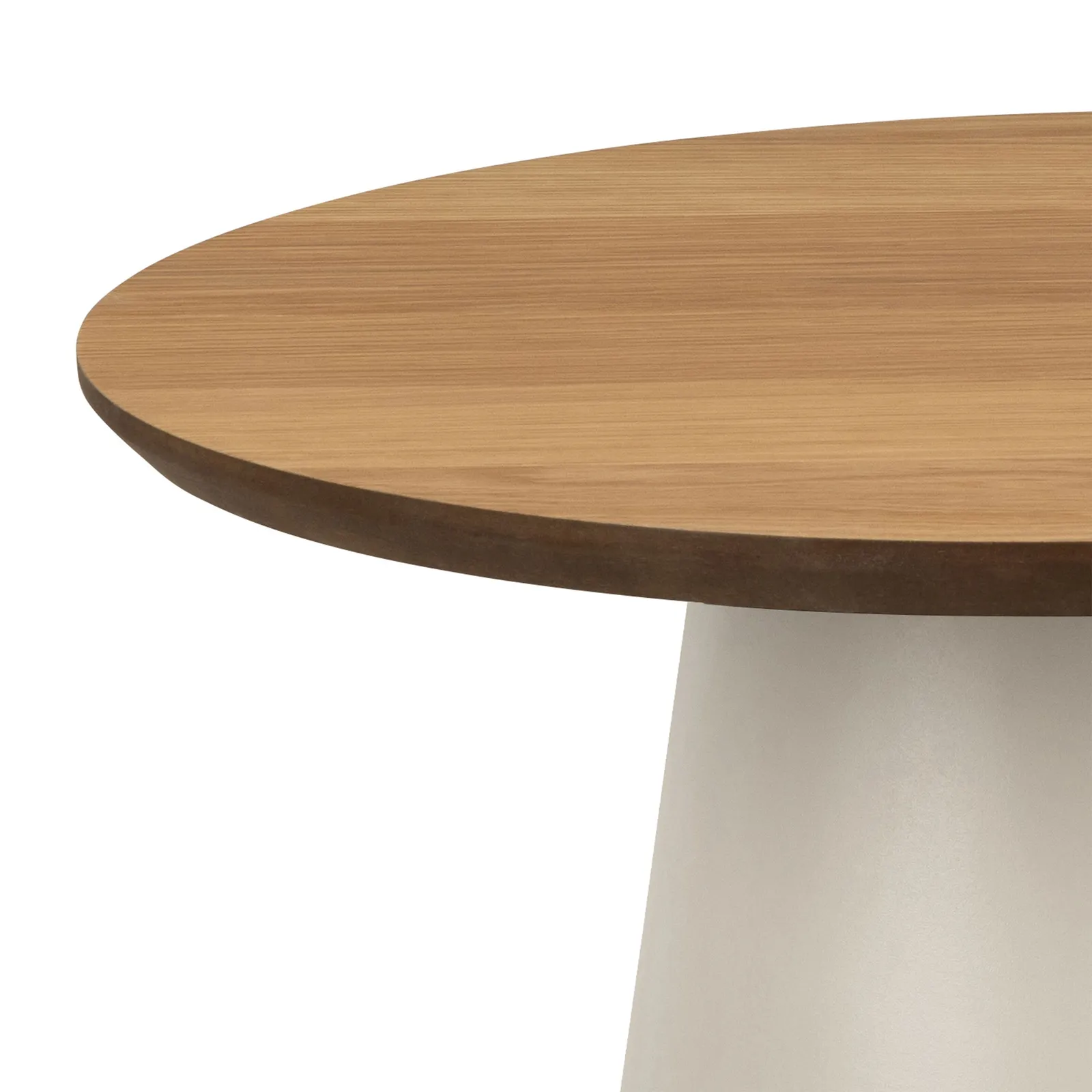 Furniture To Go Soli Round Coffee Table in Oak/Grey 45x48cm in Brown 4