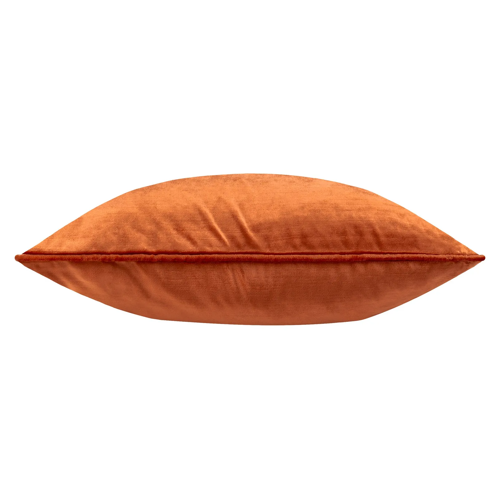 Paoletti Luxe Velvet Piped Cushion in Orange 3