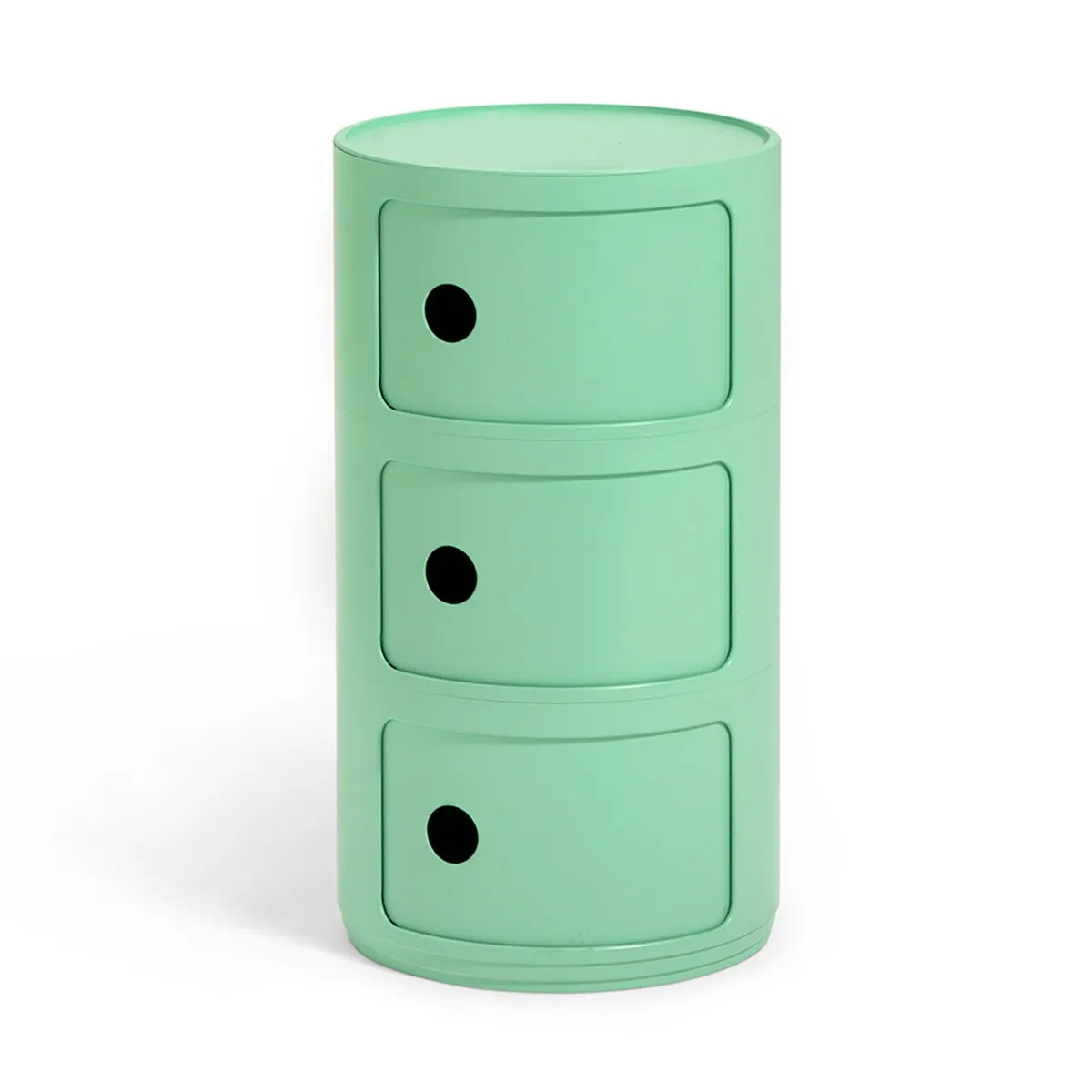 Kartell Componibili Bio 3 Drawer Storage Unit Table, Green Plastic | Barker & Stonehouse 3