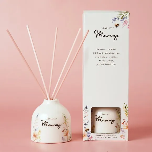The Cottage Garden Peach Floral Ceramic Diffuser