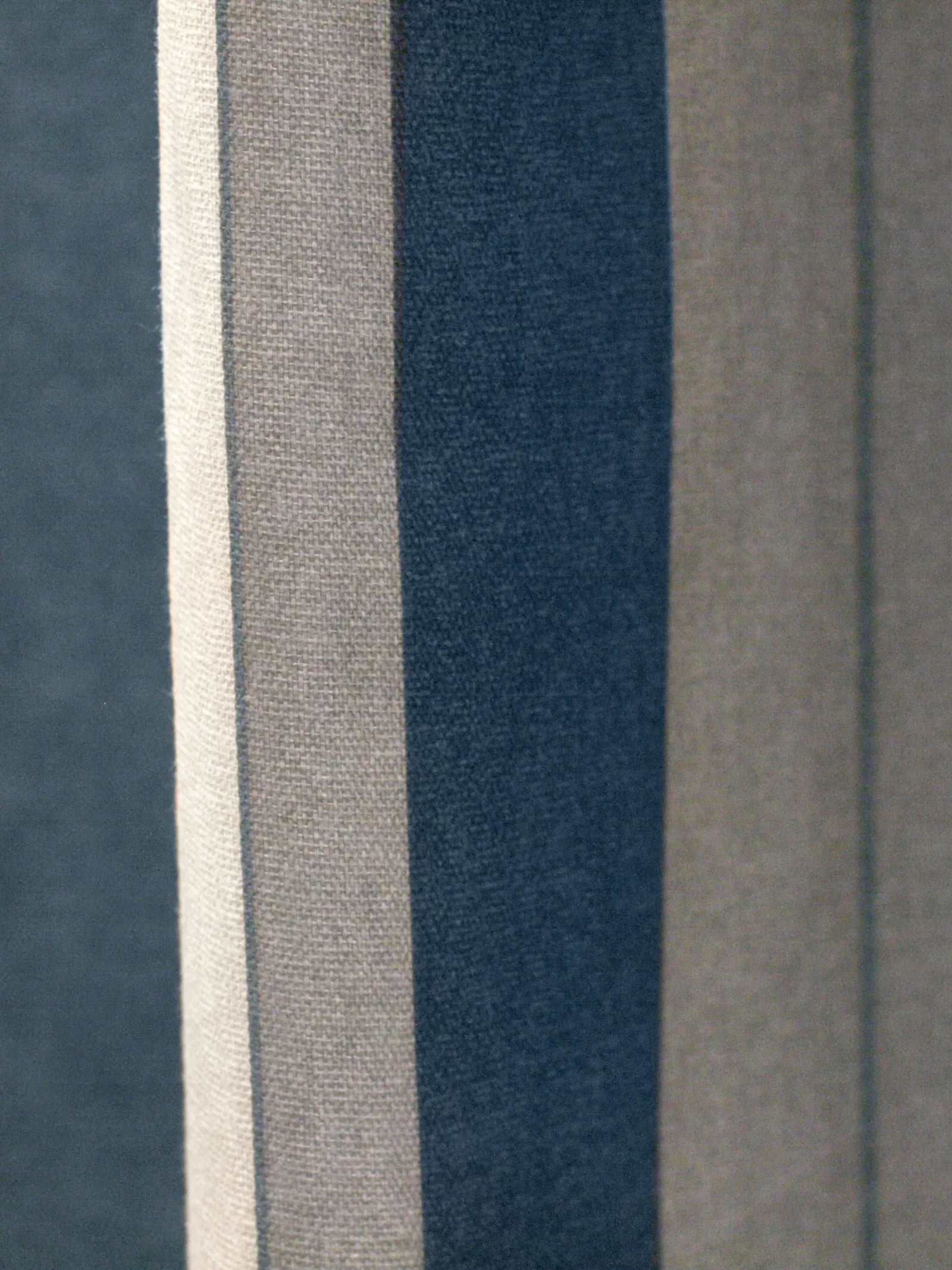 Fusion 'Whitworth Stripe' Fully Lined 100% Cotton Eyelet Curtains in Blue 3