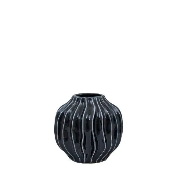 Organic Ribbed Ceramic Vase 4