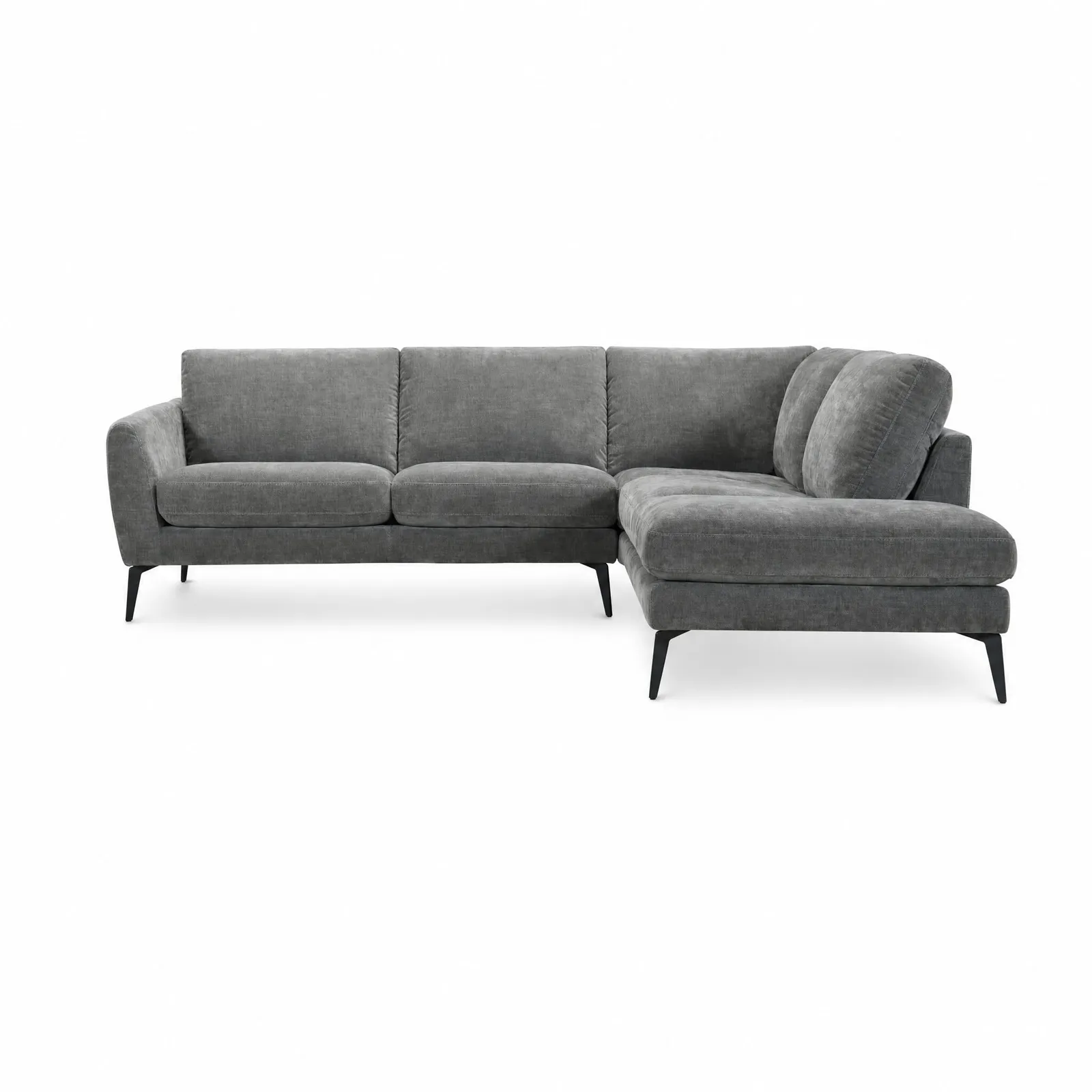 Zanuso Corner Group Chaise Right Corner Sofa, Grey Fabric | Barker & Stonehouse 3