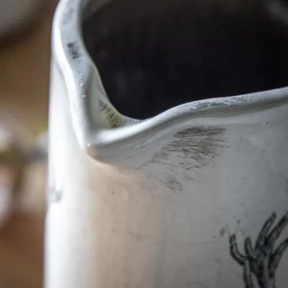 Gallery Direct Stag Pitcher Vase Large Distressed 230x195x295mm, White 3