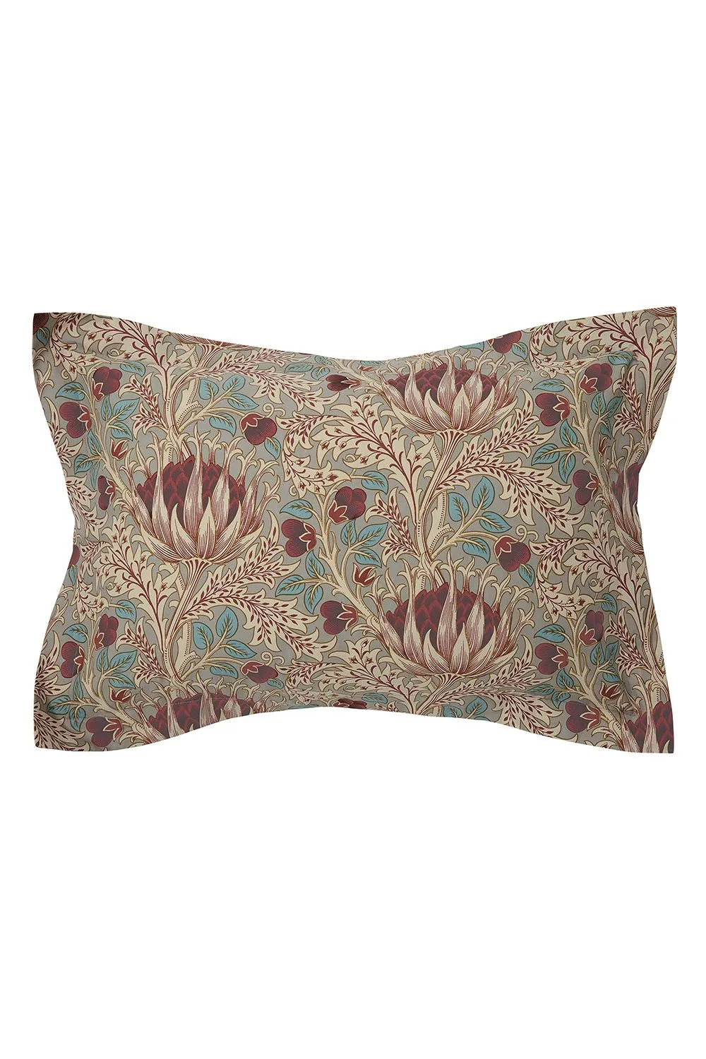 Morris & Co 'Artichoke' Cotton Duvet Cover Set in Mid Grey 3