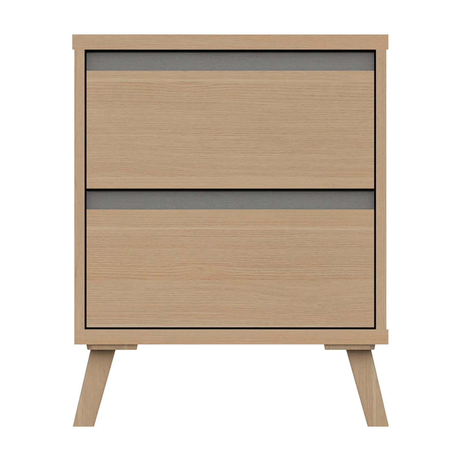 Jenson 2 Drawer Bedside Table Brown