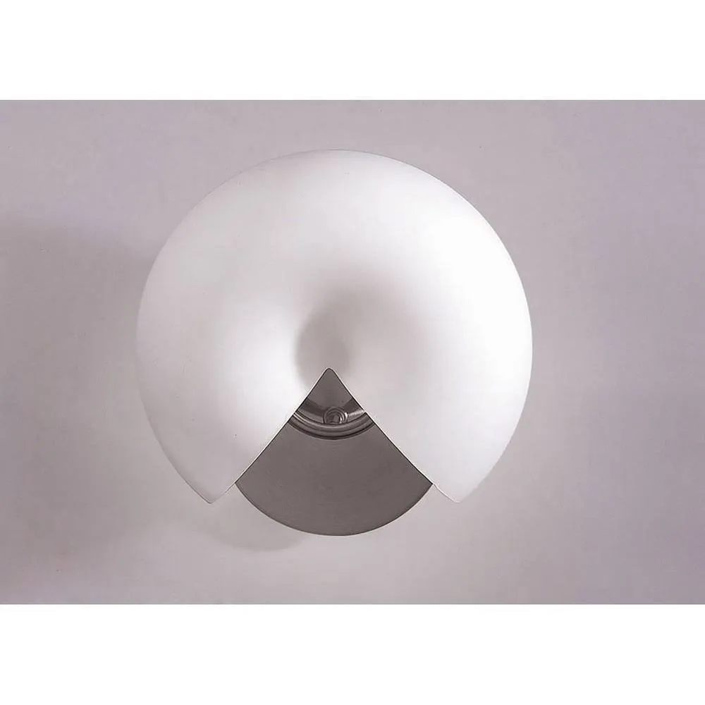 Netlighting Fosil Wall Lamp Switched 2 Light G9 Satin NickelFrosted White Glass in Grey 2