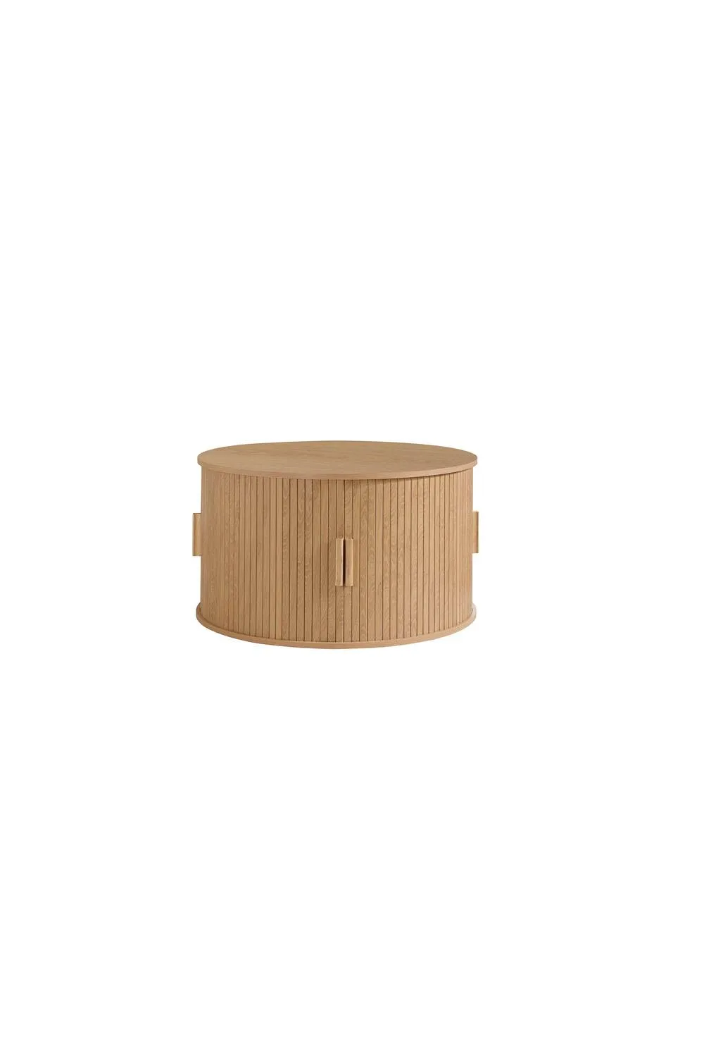 Birlea Axel Round Fluted Coffee Table with Storage Oak in Light Oak 5
