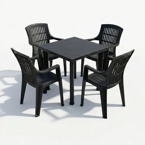 Trabella Alana Square Patio Table with 4 Bonnie Chairs 2
