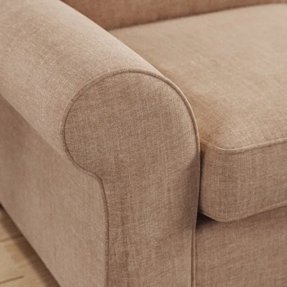 Flori Tonal Plush Chenille 3 Seater Sofa 5