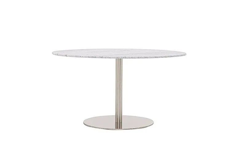 Helsinki Oval Dining Table - 140-cm - Carrara Marble