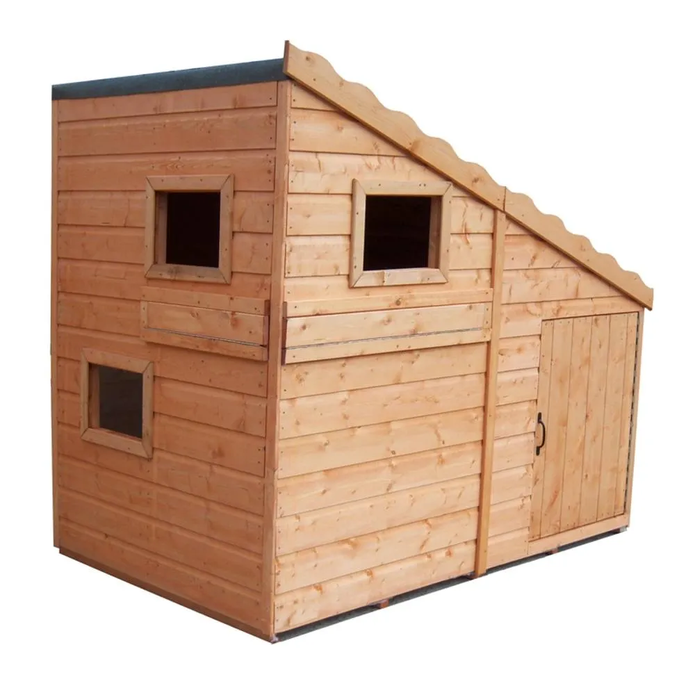 Shires Command Post Playhouse Kid's Wendy House in Brown