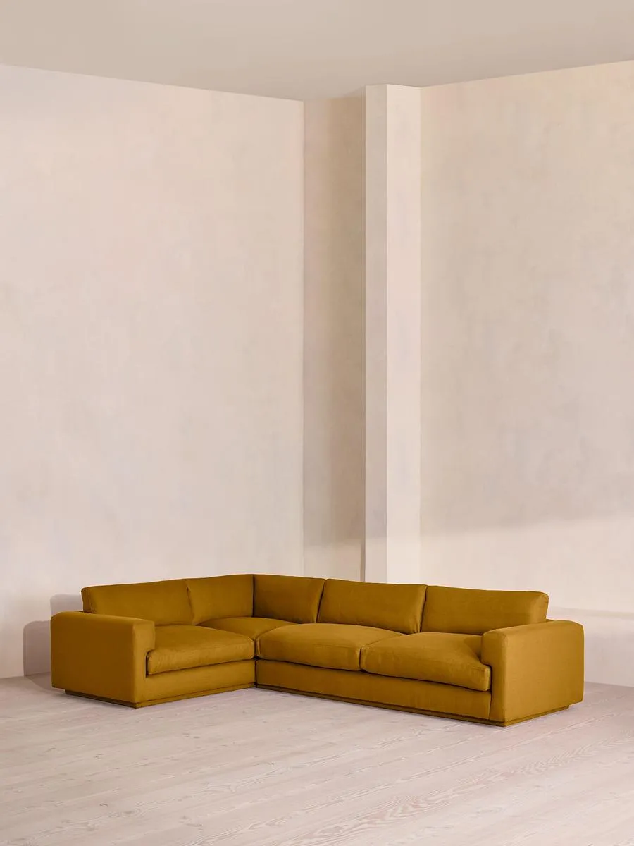 Mossley Right L-Shape Sofa, Linen, Turmeric