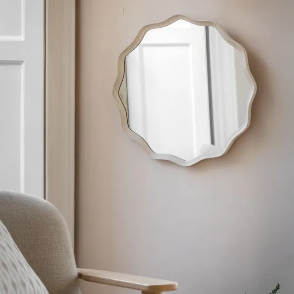 Cedar and Sage Seabrook Wave Round Wall Mirror 2