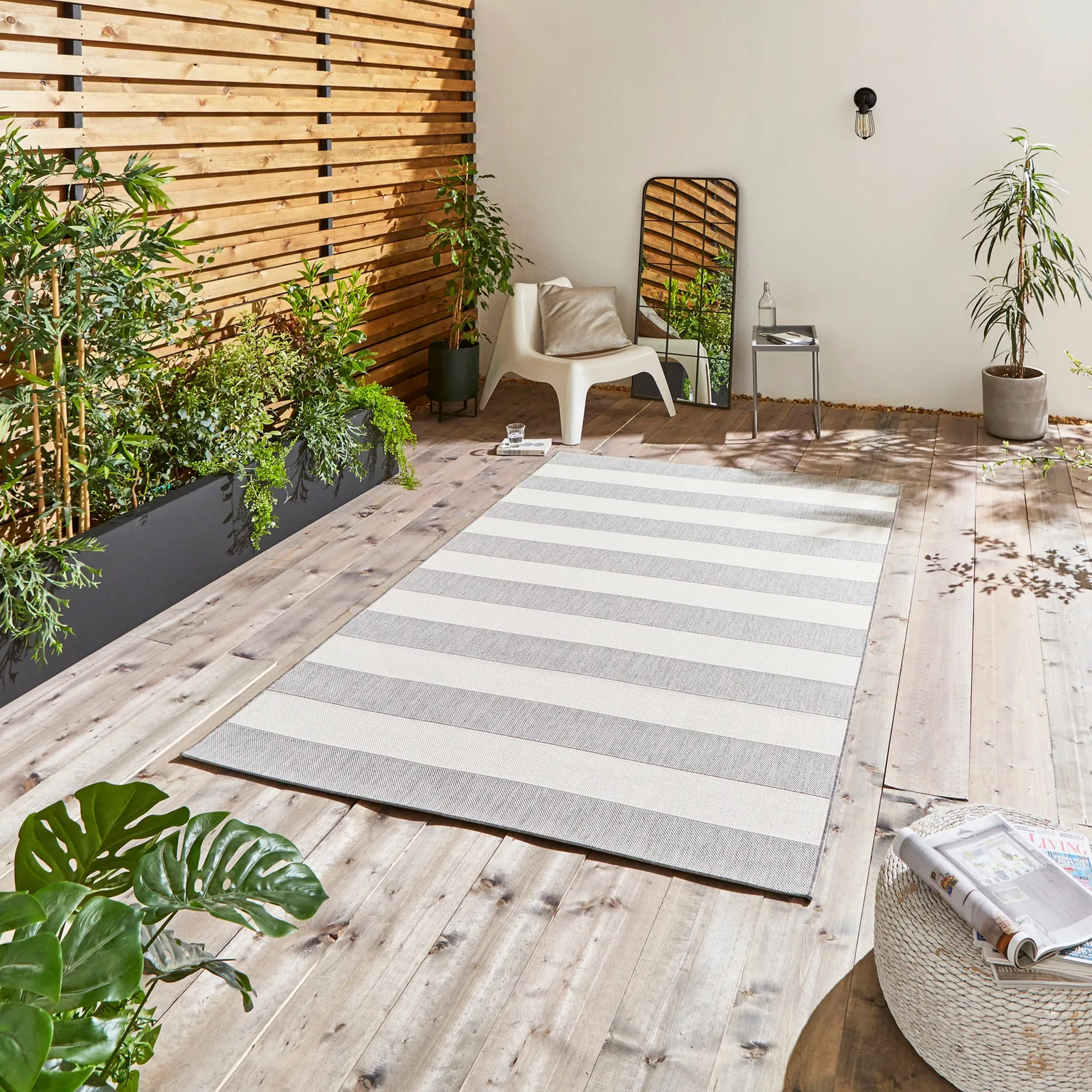 Santa Monica Indoor Outdoor Rug Santa Monica Grey Light Beige