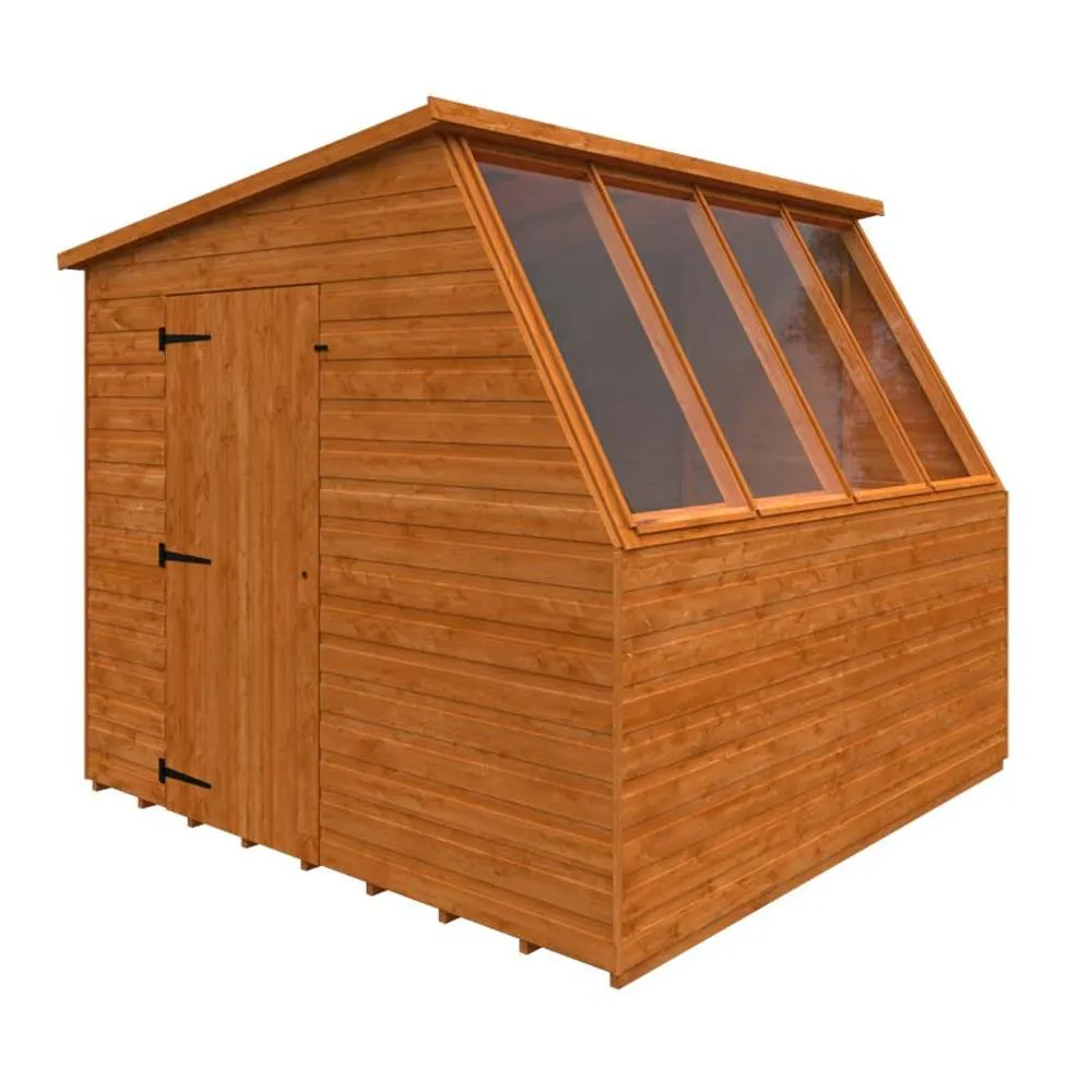 Buttercup Farm 8x8 Jewel Potting Shed 12mm Shed - L235 x W235 x H217 cm in Burnt Orange