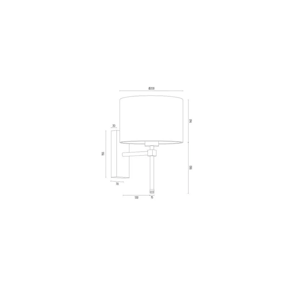 Netlighting Abbano Wall Lamp With Shade White Brushed Brass 2