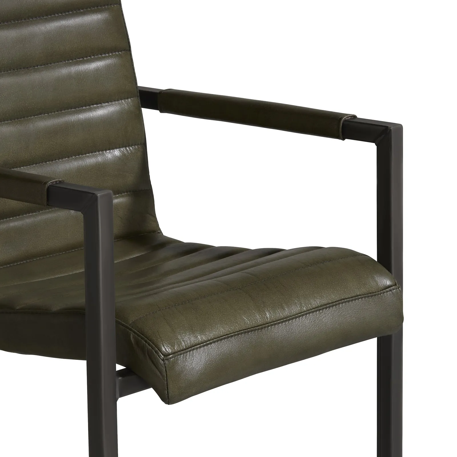 Pure Furniture Brutus Armchair, Green Leather | Barker & Stonehouse 5