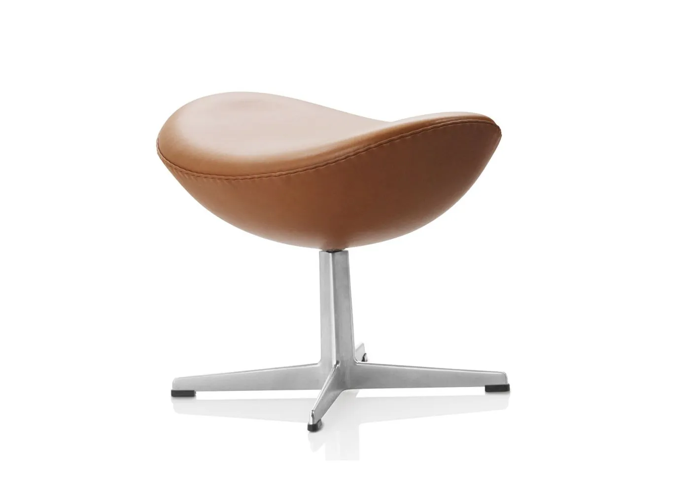 Fritz Hansen Egg Footstool in Walnut Grace Leather