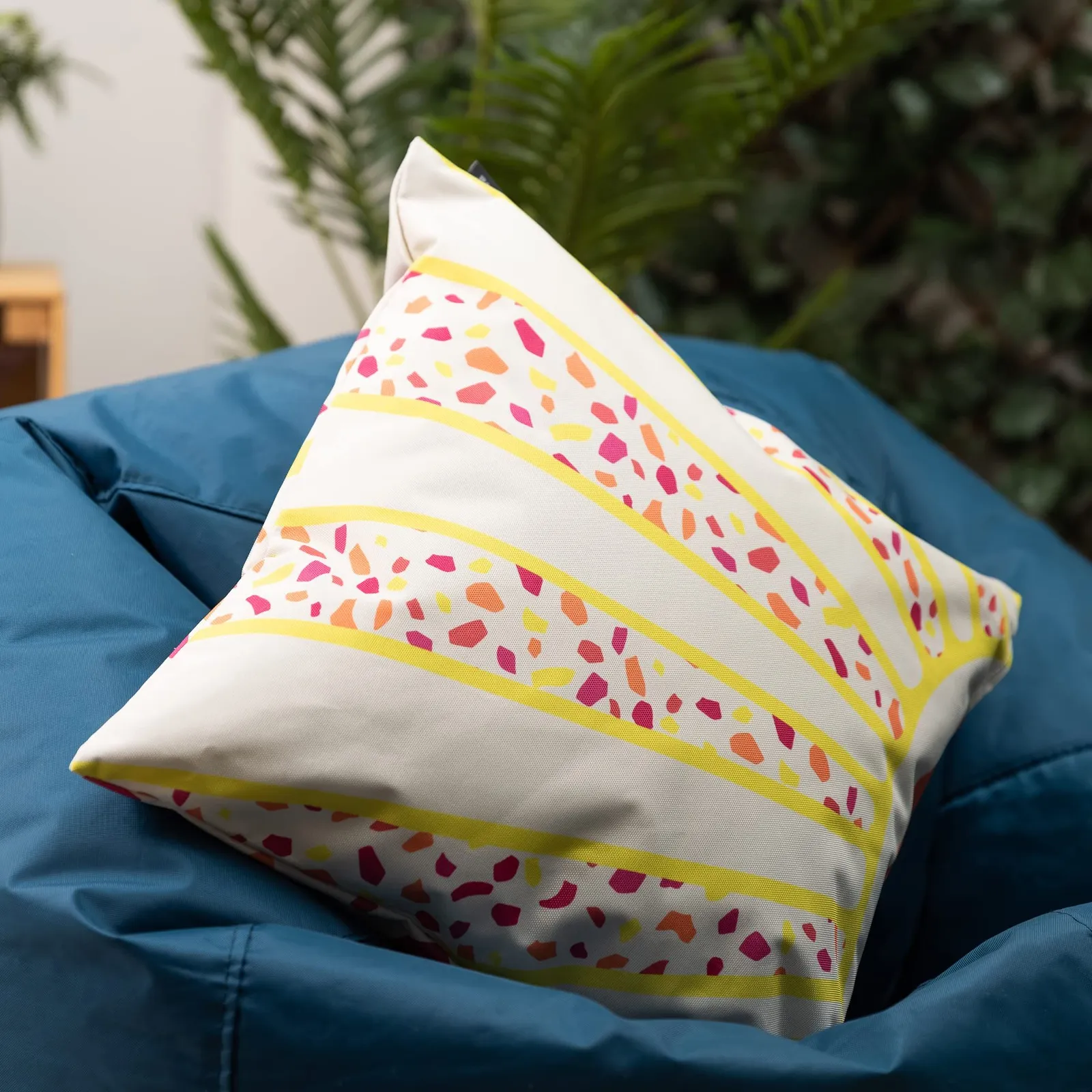 icon Sun & Rainbow Soleil Outdoor Cushion in White