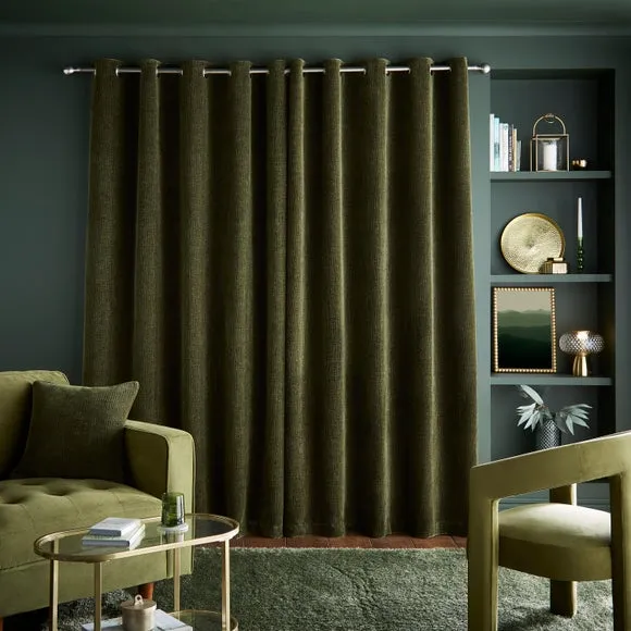 Luxe Textured Chenille Eyelet Curtains 4