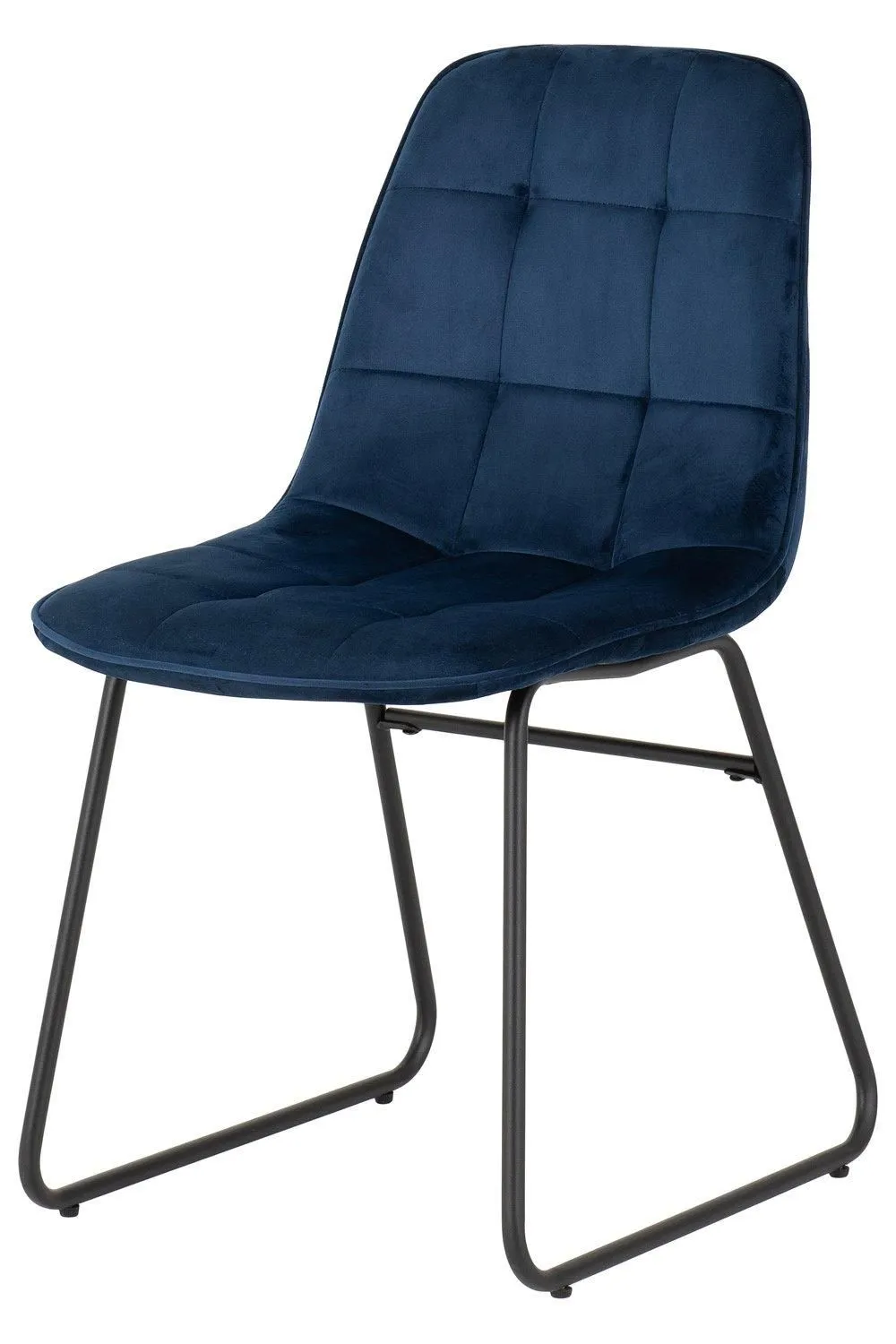 Seconique Quebec Straight Edge Dining Set with Lukas Chairs in Blue 3
