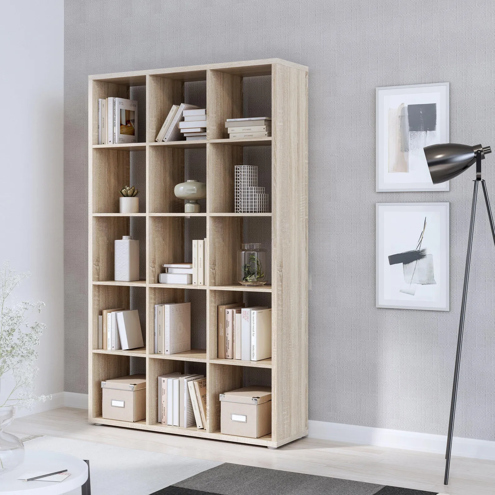 Furniture To Go Mauro 3x5 Storage Unit in in Light Oak 3