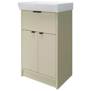 Wickes Nova Sage Green Freestanding Vanity Unit & Easton Basin - 835 x 500mm