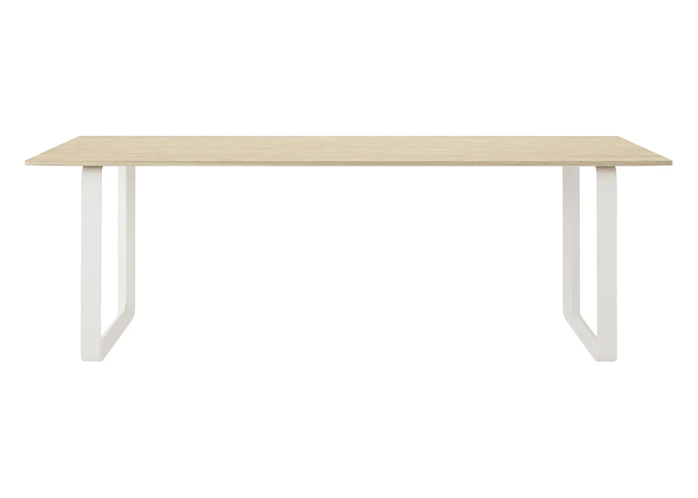 Muuto 70/70 Table 225 x 90cm in Oak with White Legs 1