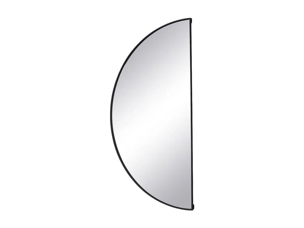 Vente-unique Semi-Circle Designer Metal Mirror - L50 X H100 Cm - Black - GAVRA 3